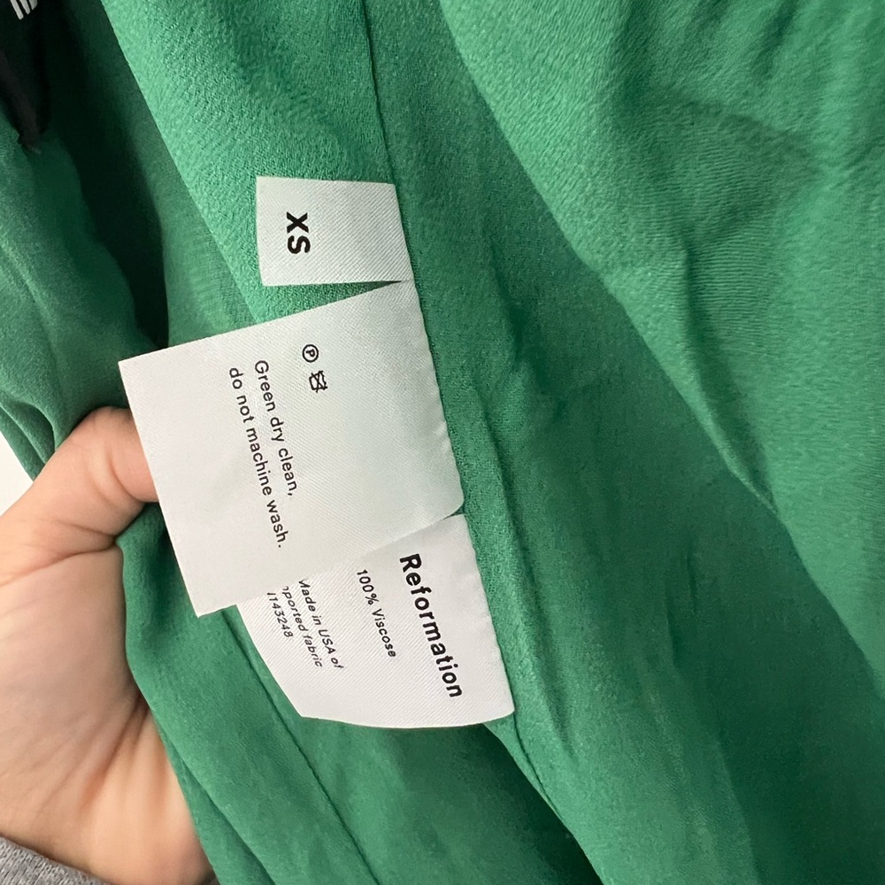 Reformation Green Mini wrap dress XS - Picture 7 of 7